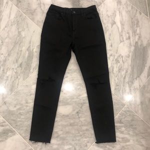 BDG high waist black distressed jeans